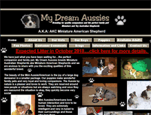 Tablet Screenshot of mydreamaussies.com